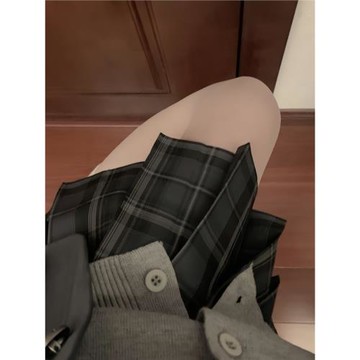 【神仙club】灰色筆記格裙   原創JK制服格裙  校供感學院風JK裙