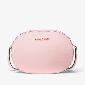 MICHAEL KORS Jet Set Travel 中號徽標斜挎包-淺粉色-35T1GTVC6L美國原廠專櫃公司貨