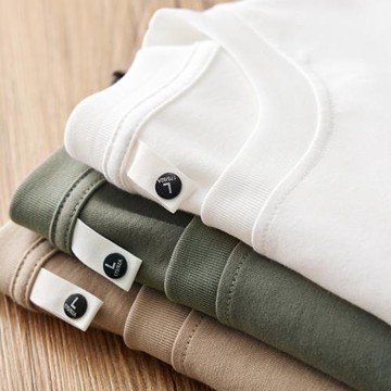 重磅短袖t恤男純色簡約百搭半袖體恤夏季潮流寬松上衣純棉打底衫