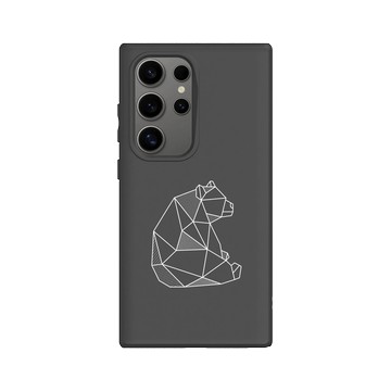 Galaxy S24 Ultra SolidSuit 黑 - Animal Silhouette / 動物剪影 - 幾何-動物系列/熊