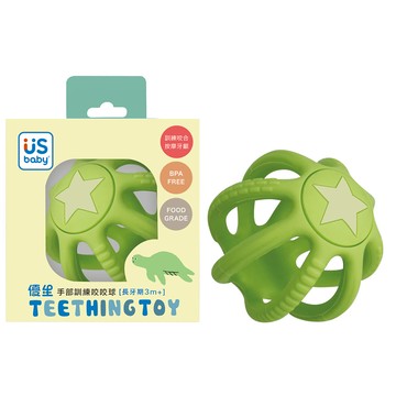US BABY優生 手部訓練咬咬球-彈跳風火輪