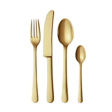 Copenhagen Matte 哥本哈根餐具禮盒（霧金、四件式）