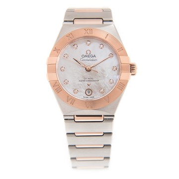 OMEGA 歐米茄 星座系列(131.20.29.20.55.001)同軸擒縱玫瑰金女腕錶x29mm