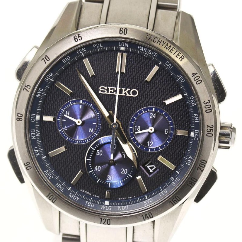 ☆箱付き【SEIKO】セイコー ブライツ フライト エキスパート SAGA191/8B92-0AB0 デイト ソーラー電波 メンズ |  LINEショッピング