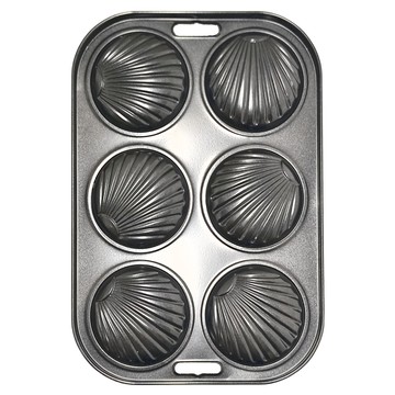 KAI 貝印 House 瑪德蓮蛋糕模 鐵材質 烘烤蛋糕用 1個 6格 寬19cm 長26.5cm 高1.5cm  6格  寬19cm  長26.5cm  高1.5cm