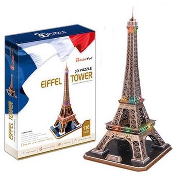 《Cubic Fun》3D立體建築拼圖-精裝-艾菲爾鐵塔