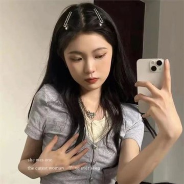 實用~~ 金屬甜酷劉海發夾化妝發飾額前碎發夾簡約夾子2025新款女