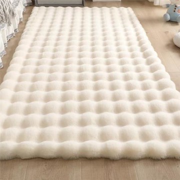 奶油風泡泡絨地毯臥室ins床邊毯衣帽間客廳飄窗沙發毯地墊腳墊子
