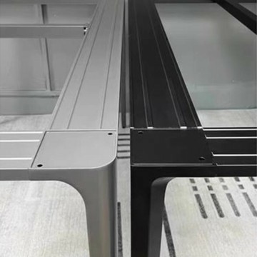 優樂悅~鋁合金實心桌腿架巖板餐桌腳架定制腳架支架固定辦公桌支腿腳架子