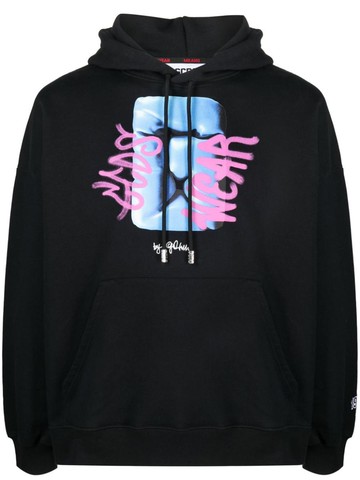 Gcds Graffiti Loose Hoodie Clothing