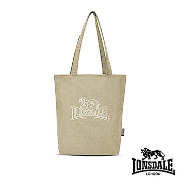LONSDALE英國小獅 文青休閒肩背包-淺灰 LD1342