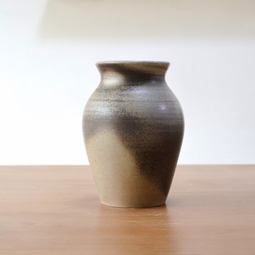雲岫 柴燒陶寬口花瓶