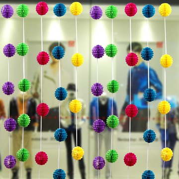情人節蜂窩球幼兒園商場創意櫥窗吊花飾裝飾品節日婚禮婚房布置
