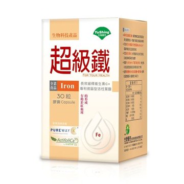 [台灣優杏]優杏-超級鐵膠囊(30粒/盒)