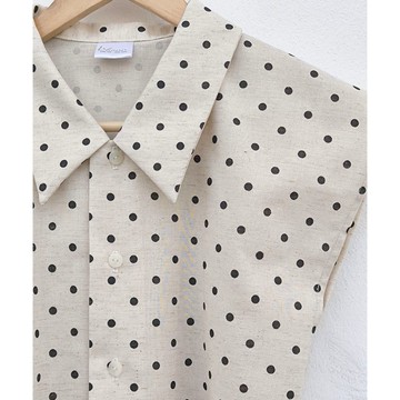 棉質 | 圓領落肩碎花上衣