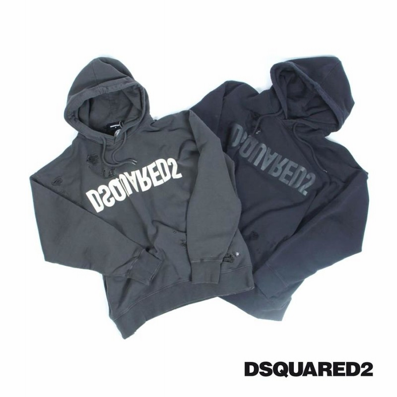 DSQUARED2 ディースクエアード メンズ SWEATSHIRT スウェット パーカー ...