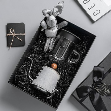 po:selected丹麥手沖咖啡禮盒組(手沖咖啡壺-共2色/咖啡玻璃杯240ml-共7色)