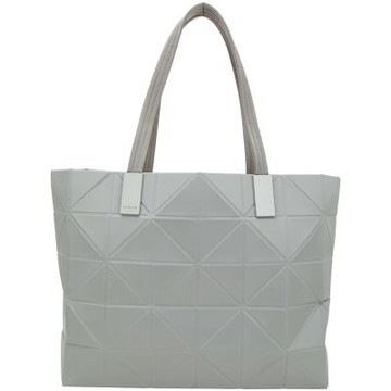 ISSEY MIYAKE 三宅一生 BAOBAO TRACK 大款 8x6 霧面幾何手提/肩背托特包(灰色)