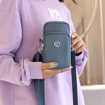 斜背手機包女  手機包女斜背大容量多功能零錢包防水運動跑步手機臂包迷你小包包