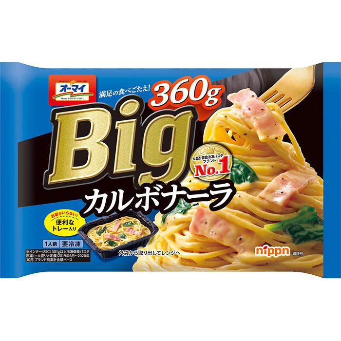  即食 時短食 ニップン オーマイ 冷凍スパゲッティ ビッグ360から380ｇ 8袋と 焼きおにぎり 1袋の9袋セット スパイス付き 関東圏送料無料