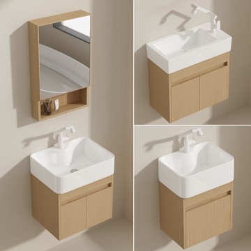 免運 浴室櫃  小戶型浴室櫃  蜂窩鋁掛墻式浴室柜組合洗手盆 衛生間洗臉盆 小戶型洗漱臺智能鏡柜 可開發票 全館八折 工廠現貨直銷 新品特價 y9056