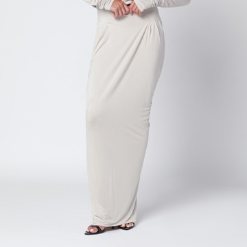 Ivory draped long skirt