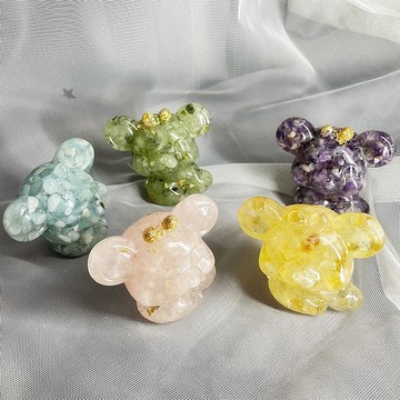 【手工製作】天然能量水晶鼠來寶/水晶擺飾