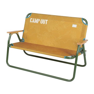 ├登山樂┤日本 Captain Stag 鹿牌 雙人椅-復古黃 # UC-1804