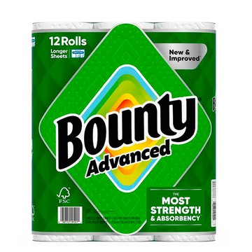 [COSCO代購6] D1919326 Bounty 兩層隨意撕特級廚房紙巾 103張 X 12卷