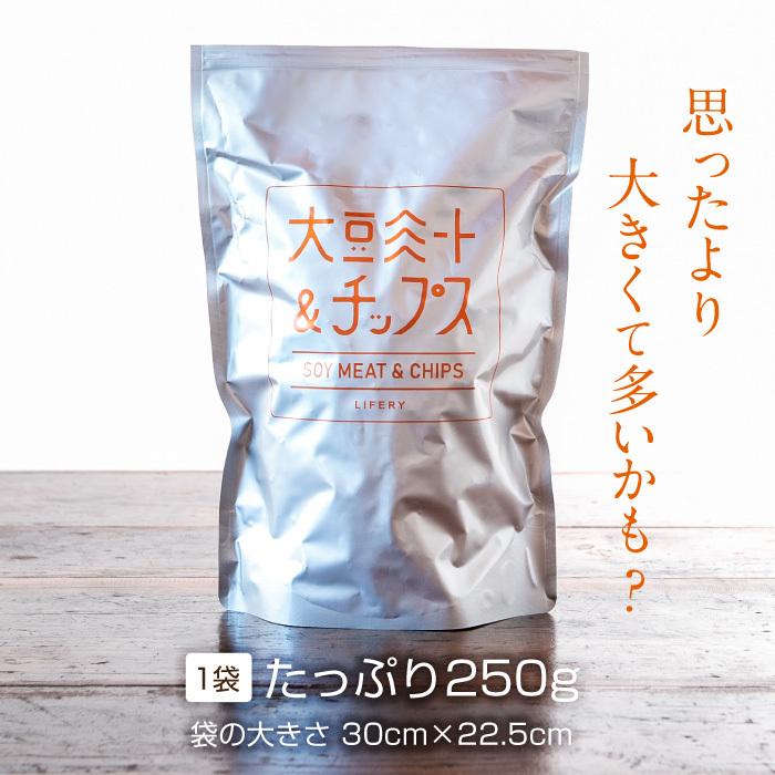 大豆ミート 大豆チップス オーガニック 国産  国産 250g 無農薬 無肥料 スーパーフード