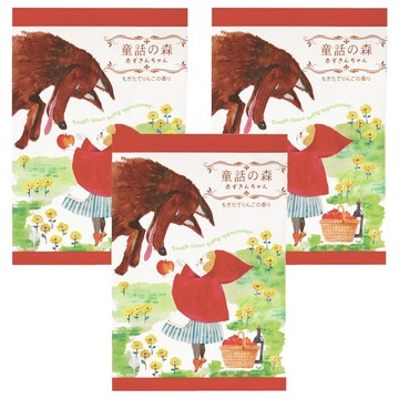 novopin 童話森林入浴劑 小紅帽 含蘋果果實及蜂王乳萃取精華成分 充滿新鮮現摘的蘋果香氛  50g  3包