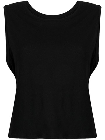 John Elliott - sleeveless jersey cotton top - women - Polyurethane/Cotton - XS - Black