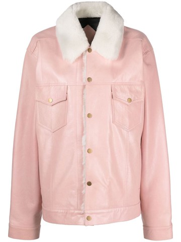 DANCASSAB - Giulia leather jacket - women - Polyester/Lamb Skin - S - Pink