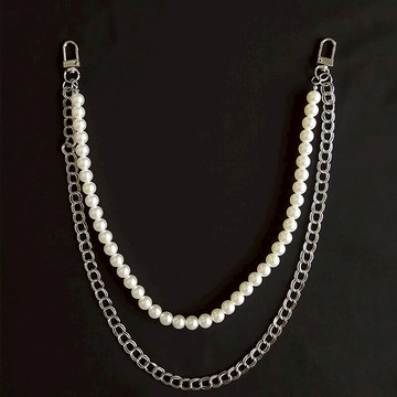 朋克風鏈條珍珠雙層褲鏈男女百搭嘻哈學生韓版腰鏈女酷ins風裙鏈