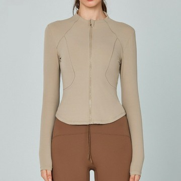 現貨+預購 女 瑜珈外套運動服外套瑜珈服健身親膚透氣速乾-修身外套4色74ld20【獨家進口】【米蘭精品】