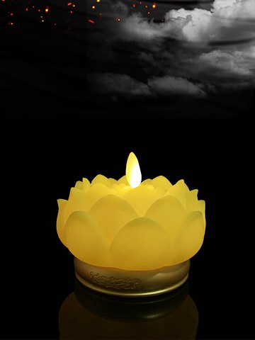 led仿真電池蠟燭燈 電子酥油燈插電蓮花佛供燈神臺燈家用長明燈