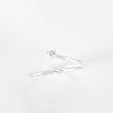 / 星星的細語 / 星塵925純銀鋯石 簡約戒指 疊戒 單隻 幼戒