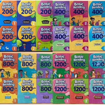 【查德書境】Basic reading 200/400/800/1200 全套24冊 英檢 考試 升學 檢定 單字點讀版
