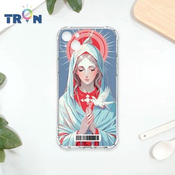 TRON IPhone 14 PLUS 聖母水彩 四角防摔載具殼 軟殼 手機殼