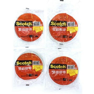 【阿翔小舖】『3M』Scotch雙面膠帶668 長度15yd  6mm 12mm 18mm 24mm