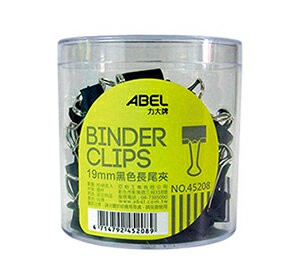 ABEL 力大牌 19MM OA黑色長尾夾 45208