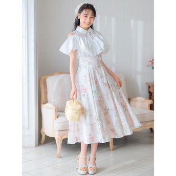 w日單純原 25夏季新品 甜美風荷葉邊珍珠扣襯衫上衣女