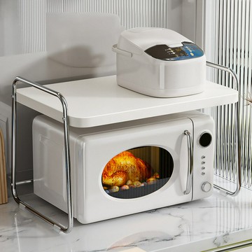 ??快速出貨?? 公司貨 不銹鋼微波爐置物架廚房電飯鍋鍋具煲烤箱層架一體專用臺面支架子