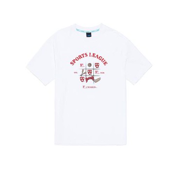 NCAA HARVARD 短袖落肩上衣 九宮格印花T恤 白色 中性款 75251014 00 noH16