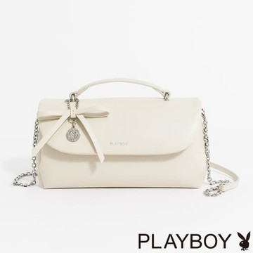 PLAYBOY - 翻蓋斜背包  Daily Sweetness系列 - 米色