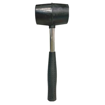 KI WISH 居家生活 鋼柄橡膠槌  黑色  實心鐵  橡膠槌頭  鐵管手柄  結實耐用  6K-462  1支