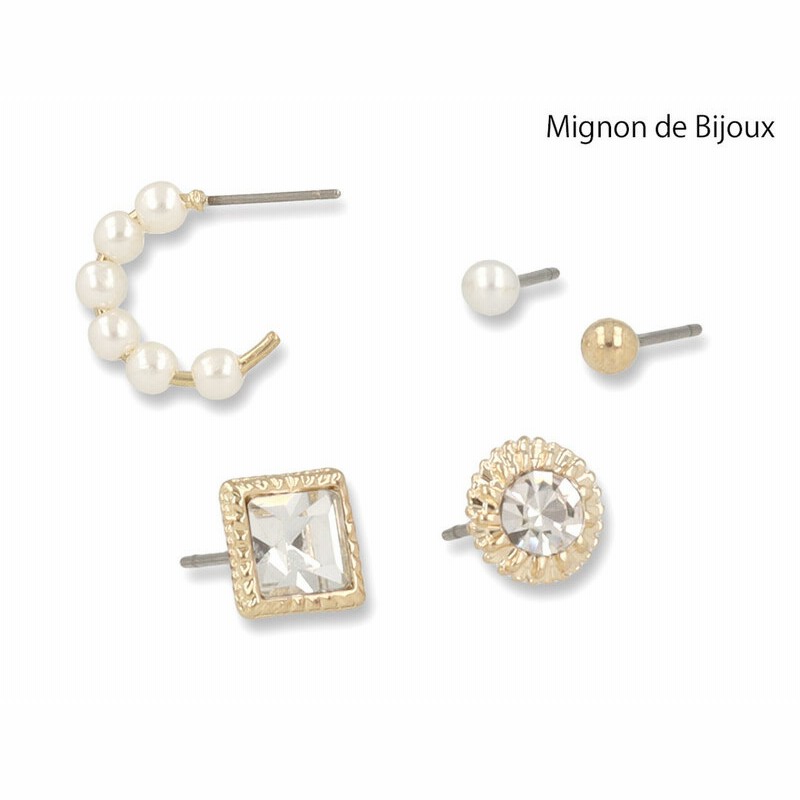 セットピアス パールフープ ワンサイズ ゴールド 通販 Lineポイント最大5 0 Get Lineショッピング