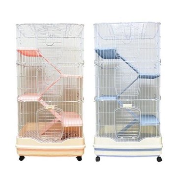 PPS+寵物補給站-(粉嫩紅牆屋/紳灰堆砌屋)(兔)塔房三層