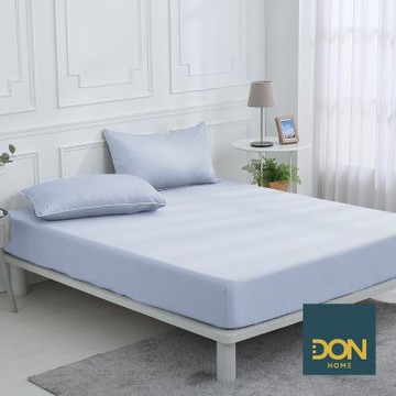 DON 加大300織長絨棉床包枕套組(時光漫旅)-雲霓藍