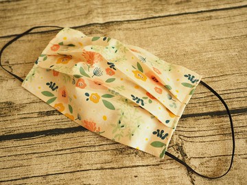 英國製作 環保可洗 粉色小花棉布口罩 可放入濾芯或即棄口罩